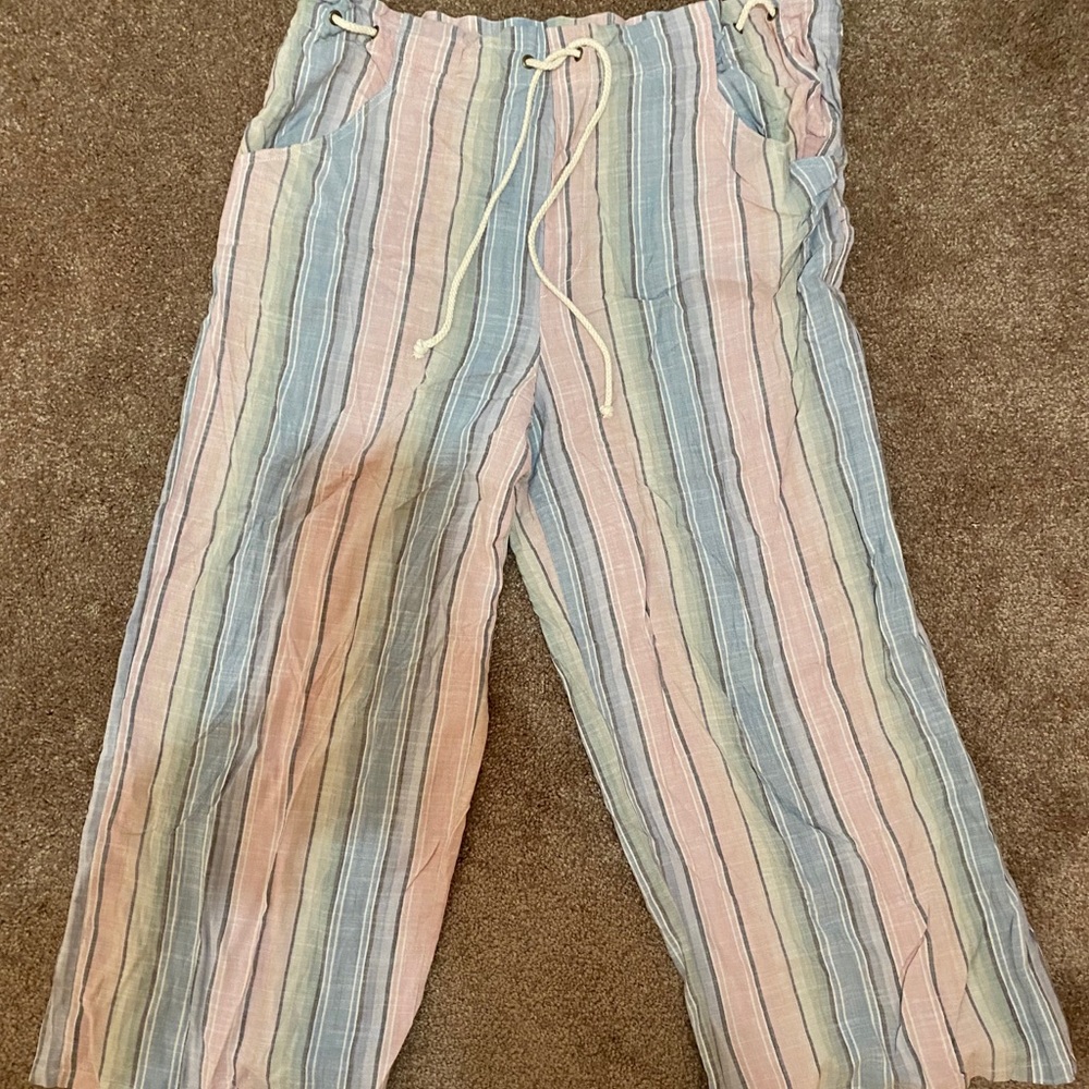 Show Me Your MuMu Stripes Linen Pants